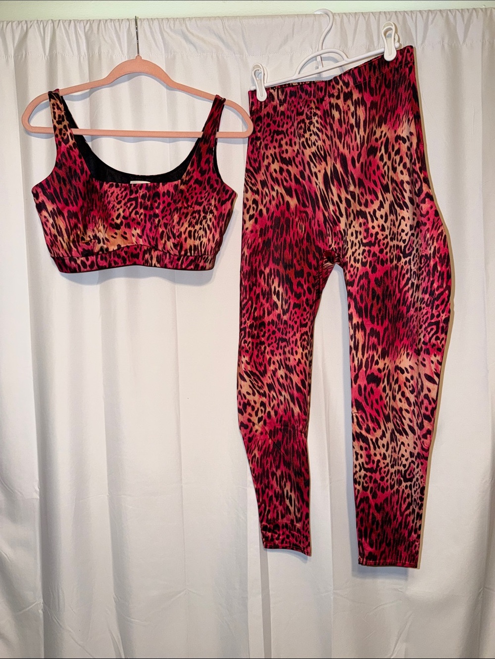 YITTY - LIZZO collab Pink Leopard Print Sports Bra & Leggings Set